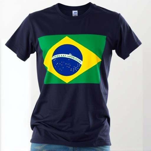 Camiseta com a bandeira do Brasil estilizada