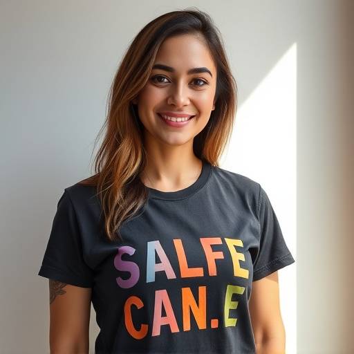 Foto de Ana Clara, fundadora e designer da Camisetas do Brasil